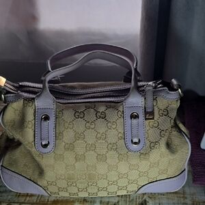 Gucci Beige and Lavender Satchel